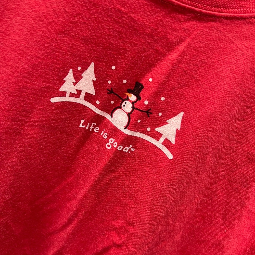 Womens Life is Good long sleeved T-shirt size L - Picture 2 of 4